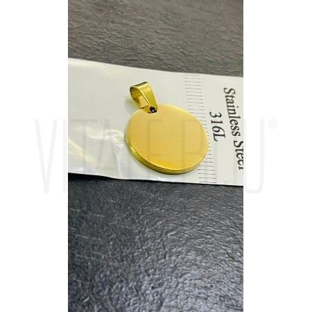Medalha Lisa 20mm - Aço Inox P...